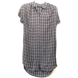 Madewell Button Down Shirt Dress in Thompson Plaid